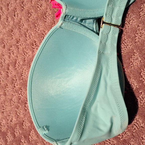 Blue and Pink Bikini Top 32DD - Picture 4 of 5